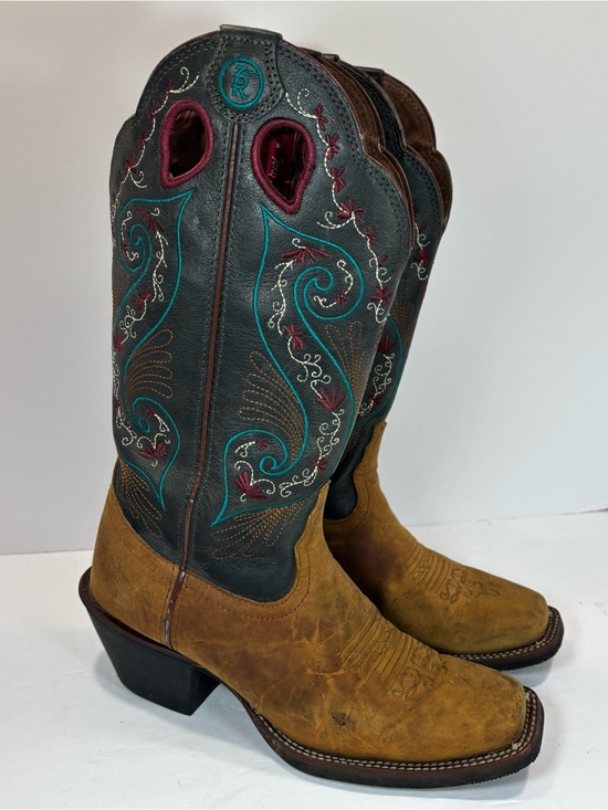Tony Lama Shoes - Tony Lama Women’s Embroidered Western Boots Sz 7.5 B Boho Leather Colorful 2025L